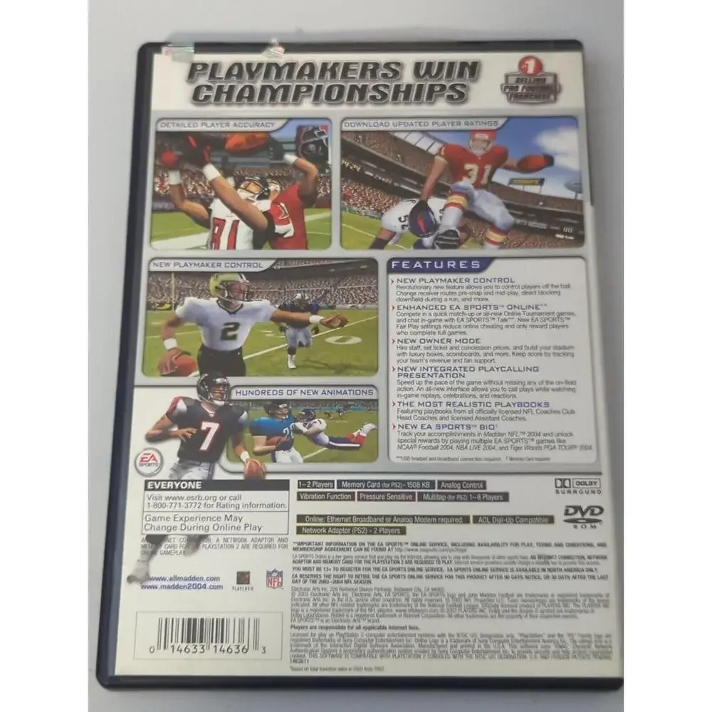 Madden NFL 2004 Sony PlayStation‎ 2 PS2 - Complete + Manual CIB